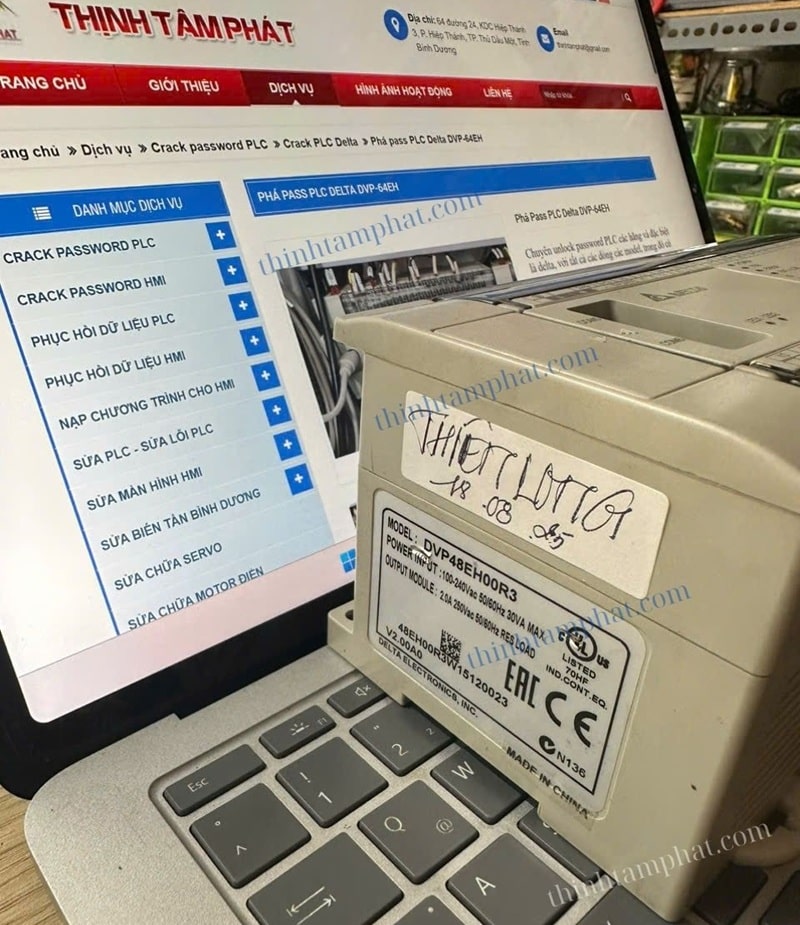 Delta dvp password unlock DVP48EH00R3 V2.0